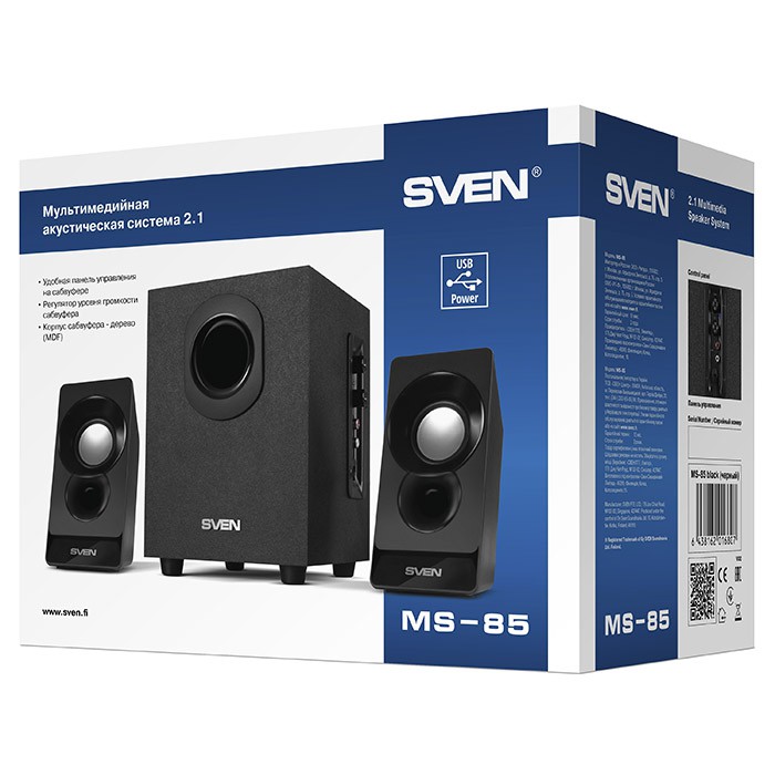   Sven MS-85 Black (2.1, 5W+2x2.5W,   USB)