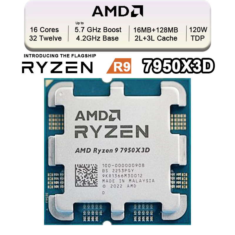  AMD Ryzen 9 7950X3D (100-100000908)