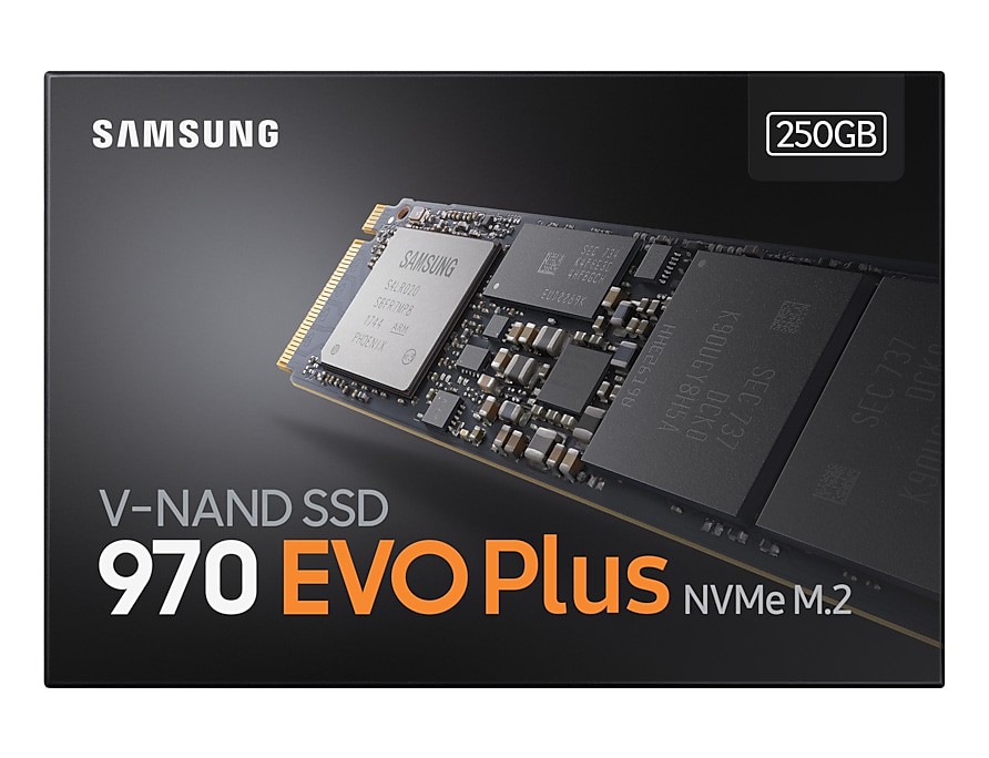   SSD 250Gb Samsung 970 EVO Plus (MZ-V7S250BW) (M.2 PCI-Express Gen3 x4, 3500/2300Mb/s)